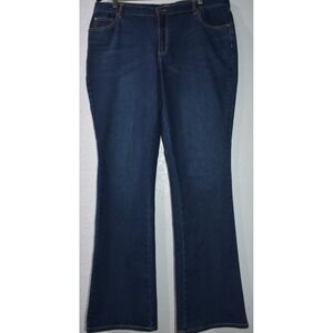 WOMAN WITHIN Jeans 16W L Tall Blue Stretch Comfortable Denim Bootcut 5-Pocket